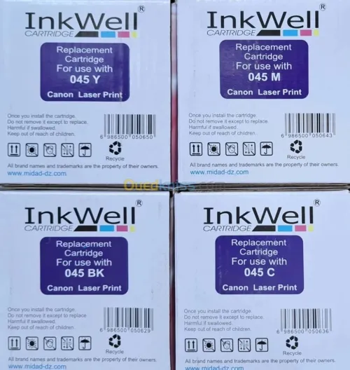 JEU TONER CANON 045 / 054 / 067 - INKWELL COMPATIBLE UNIVERSEL - 