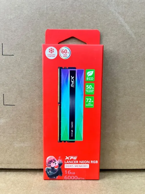 RAM ADATA XPG LANCER NEON RGB - DESKTOP - 16GB DDR5 - 6000 MHZ - CL30-40-40 - BLACK