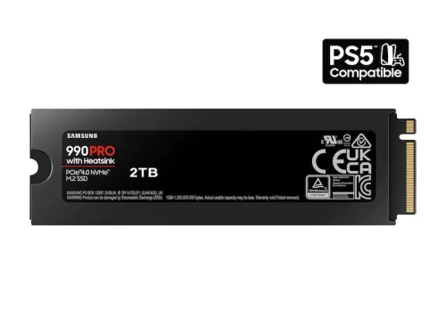 SAMSUNG 990 PRO With Heatsink 2 To SSD NVMe M.2 PCIe 4.0 7450 Mo/S