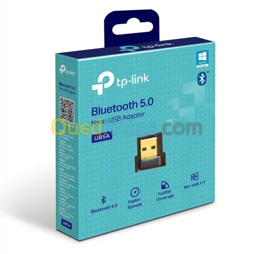 TP-LINK UB5A ADAPTATEUR USB BLUETOOTH 5.0 NANO - FAST SPEED - WIDE RANGE - WIN 10 & 11- BLACK