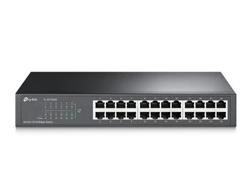 TP-LINK TL-SF1024D - SWITCH DESKTOP & RACKABLE 24 PORTS - 10/100 MBPS - FAST ETHERNET -PLUG & PLAY 