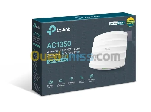Tp-Link EAP225 Point D'accès Wi-Fi AC Dual Band AC1350 Gigabit - Plafonnier
