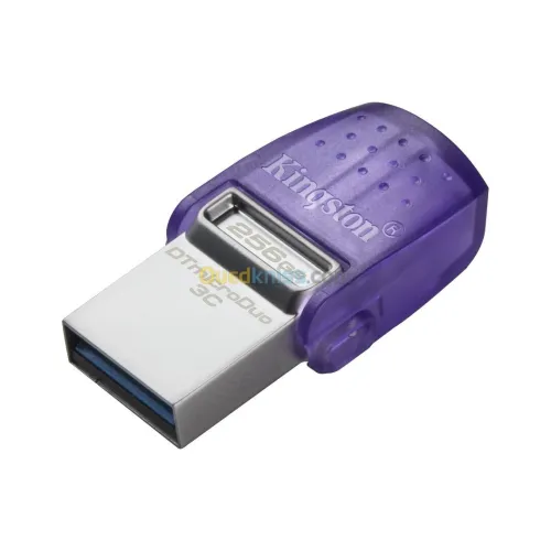 KINGSTON DATATRAVELER MICRODUO 3C 256GB - FLASH DISQUE 256GB - USB-A + USB-C - TRANSFERT RAPIDE 200 MB/S