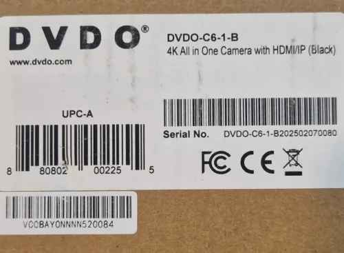 DVDO 4K ALL IN ONE VEDIOBAR - CAMERA UHD - HDMI/USB-C - AI VOICE TRACKING - CMOS - 6 MIC - BLACK