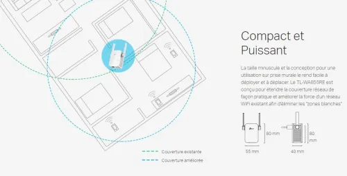 TP-Link TL-WA855RE Répéteur WiFi - Point D'accès WiFi 4 - 300 Mbps