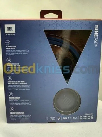 JBL Tune 760 NC Casque Circum-Aural Sans Fil Avec Réduction De Bruit - Bleu