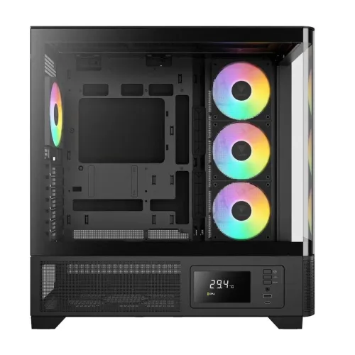 GAMDIAS ATLAS P2 CG - BOÎTIER MOYEN TOUR - VERRE TREMPÉ - 4 X FANS - ARGB PWM - 430 mm MAX - BLACK