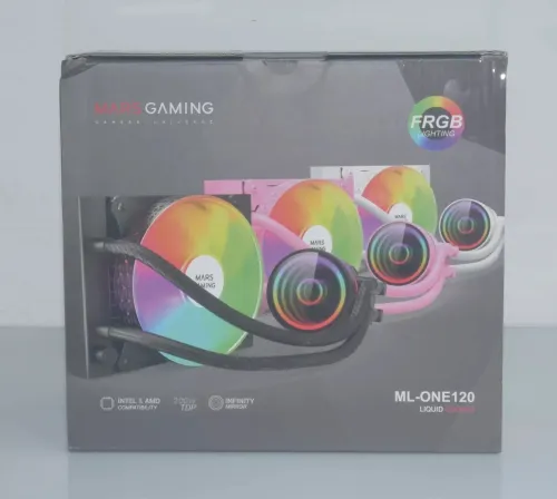 WATERCOOLING MARS GAMING ML-ONE120- MULTI SOCKET- TDP 200W- INFINITY MIRROR- FRGB SILENT FAN- PINK