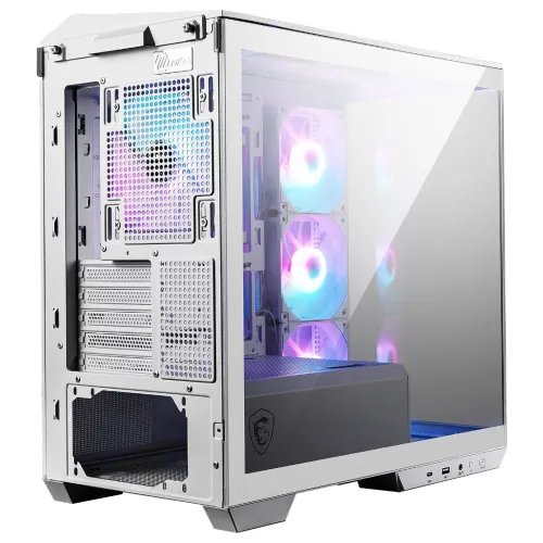 MSI MAG PANO M100R PZ - BOITIER MINI TOUR - VERRE TREMPÉ - FAN ARGB - PROJECT ZERO - 360mm - BLANC