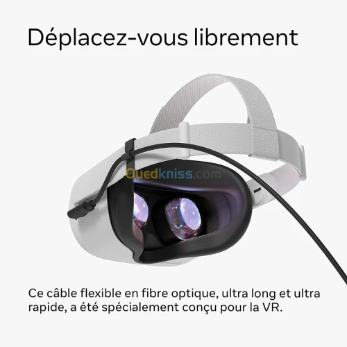 OCULUS META QUEST 2 & 3 - CÂBLE TYPE-C 5M - PC VR LINK HAUTE VITESSE -