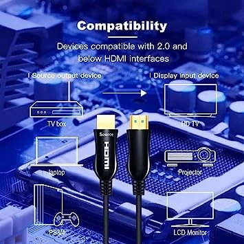 D-Link HCB-4AABLBR-30 Câble HDMI 2.0 Avec Connecteur À 180 Degrés - 30M