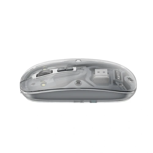 HAVIT MS62WB PRO - SOURIS GAMING SANS FIL - BLUETOOTH + 2.4GHZ - RECHARGEABLE - DPI AJUSTABLE - DESIGN ERGONOMIQUE - WHITE