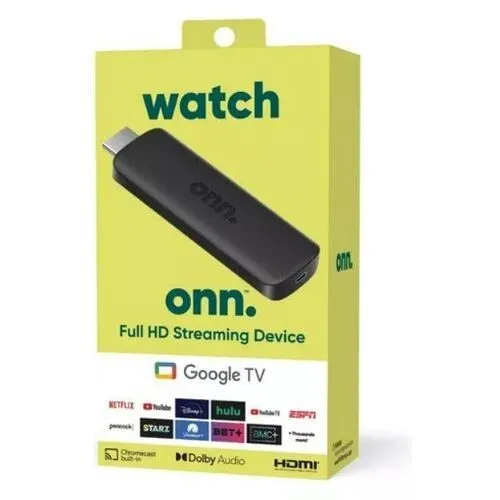 WATCH ONN STICK - TV STREAMING - RÉSOLUTION 2K - GOOGLE TV - DOLBY ATMOS - WIFI - HDMI