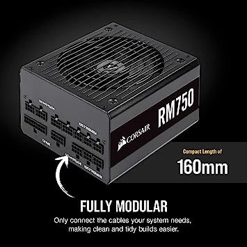 ALIMENTATION CORSAIR RM750E 750 WATTS 80PLUS GOLD MODULAIRE