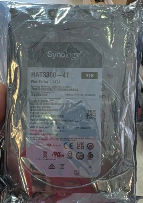 SYNOLOGY HAT3300-4T - DISQUE DUR 3.5" 4TO - 5400 RPM SERIAL ATA 6GB/S -202 MO/S - POUR NAS SYNOLOGY