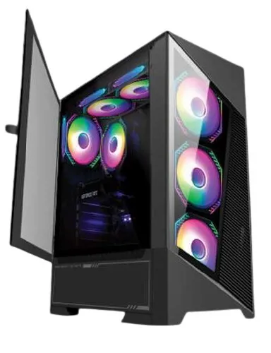 VORTEX TITAN - BOITIER MOYEN TOUR ATX - VERRE TREMPÉ - 360mm - 4 FAN ARGB - AIRFLOW - BLACK