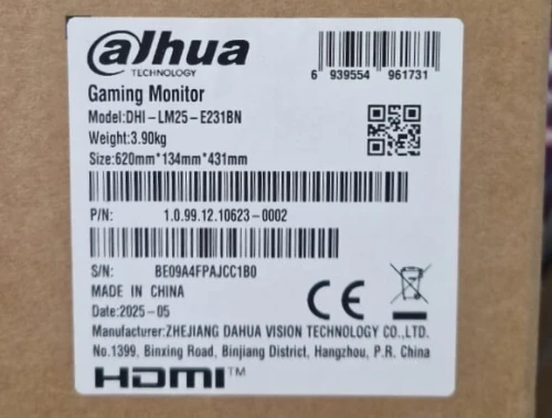  ECRAN GAMING DAHUA LM25-E231BN - 200HZ 25" - DALL IPS - FHD - VESA - RGB - ADAPTIVE SYNC - BLACK