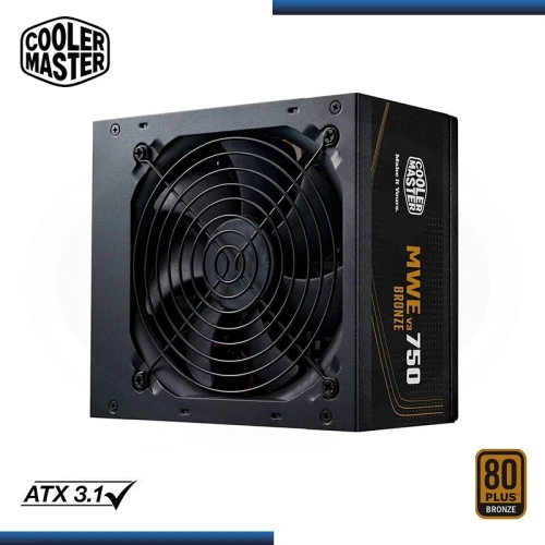 COOLER MASTER MWE BRONZE 750W V3 - ALIMENTATION 80 PLUS BRONZE - 230 V - ATX 3.1 - DC TO DC - NOIR