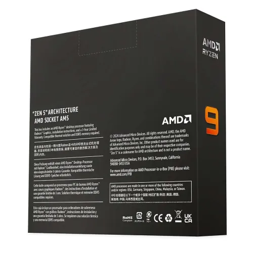 PROCESSEUR AMD RYZEN 9 9950X - 16 CORE - 32 THREADS - 5.7 GHZ - SOCKET AM5 GAME - CACHE 80MO - BOX