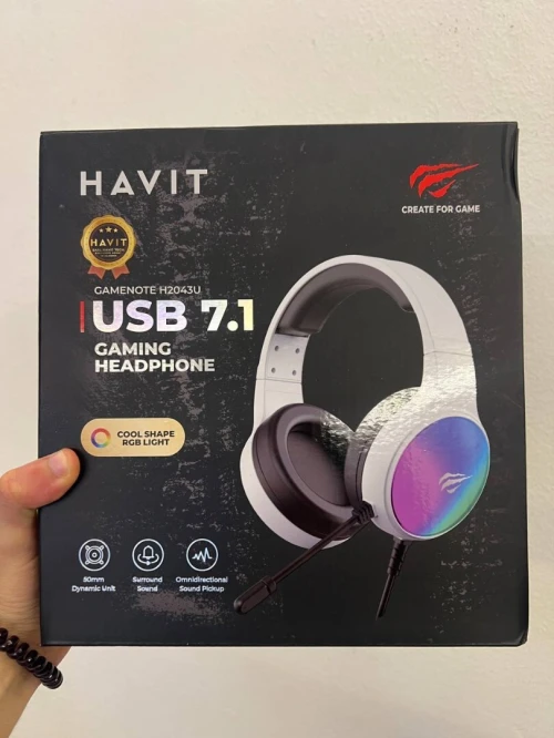 HAVIT H2043U - CASQUE GAMING FILAIRE USB 7.1 - HAUT-PARLEURS 50MM - SON SURROUND - MICROPHONE FLEXIBLE - RGB - BLACK