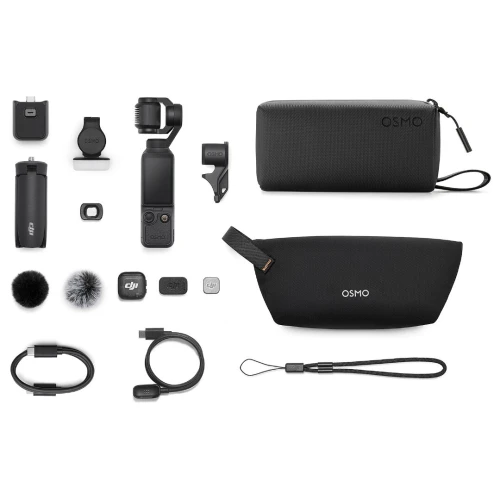 DJI OSMO POCKET 4 CREATOR COMBO - CAMÉRA GIMBAL 4K - 1" CMOS - 4K 240FPS - ACTIVE TRACK 7.0 - NOIR