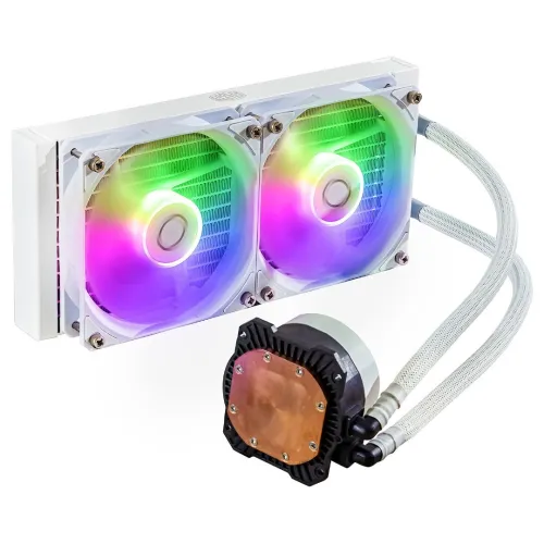 COOLER MASTER MASTERLIQUID 240L CORE ARGB - WATERCOOLING WHITE EDITION - INTEL ET AMD - 2 FAN 120 mm