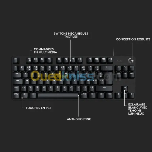 Logitech G413 TKL SE Clavier Gaming - Interrupteurs Mécaniques Tactiles