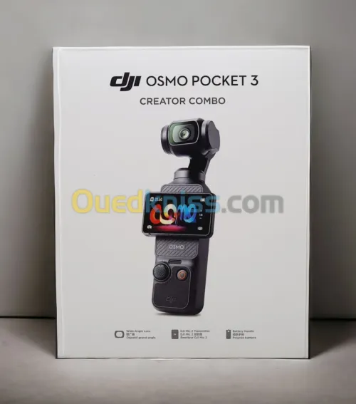 DJI OSMO POCKET 3 CREATOR COMBO - 4K 60 FPS - 2" OLED - MICRO SD - 4X ZOOM - CMOS - BLACK