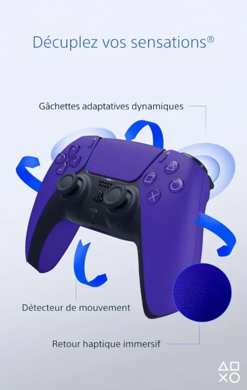 MANETTE SONY PS5 DUALSENSE SANS FIL ORIGINALE - BLUETOOTH - MULTIPLATEFORME - USB-C - VIOLET