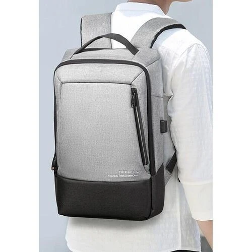 SAC A DOS DEELFEL FASHION TREND - AI0422 - 15.6" - USB - JACK 3.5 MM - GRIS & NOIR - ORIGINAL