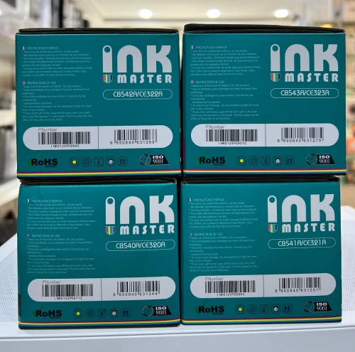 INKMASTER PACK DE TONER COMPATIBLE POUR HP LASER JET - CB540A CB541A CB542A CB543A - NOIR & COULEUR