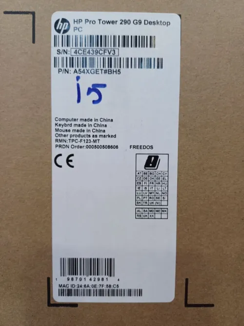 HP PRO TOWER 290 G9 - I5-13500 - 8GB - 512G SSD - UHD 770 + ÉCRAN HP 22" P22VB G5 + CLAVIER + SOURIS