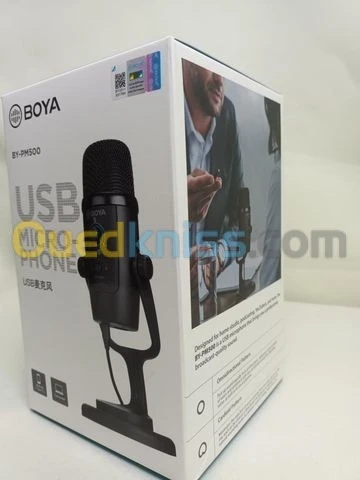 Boya BY-PM500 MICROPHONE À CONDENSATEUR - DOUBLE DIRECTIVITÉ - 24BITS/48 KHZ - USB/USB-C