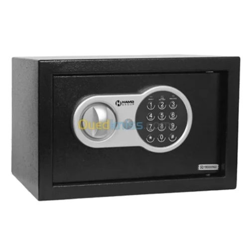 COFFRE FORT SE-S20EV - ACIER DURABLE - 32x22x22 cm - PANNEAU ÉLECTRONIQUE - SÉCURITÉ MAXIMALE -NOIR