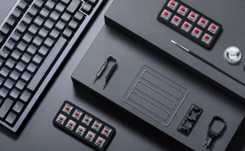 ASUS ROG AZOTH - CLAVIER MÉCANIQUE - COMPACT 75% - ROG NX RED - USB - BLUETOOTH - ECRAN OLED - RGB