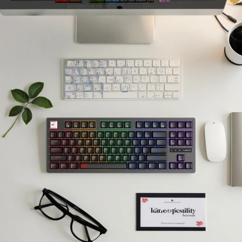 HAVIT KB892L - CLAVIER MÉCANIQUE GAMING - RGB BACKLIT - SWITCHES BLUE - 87 TOUCHES - ANTI-GHOSTING - DESIGN GAMING - BLACK