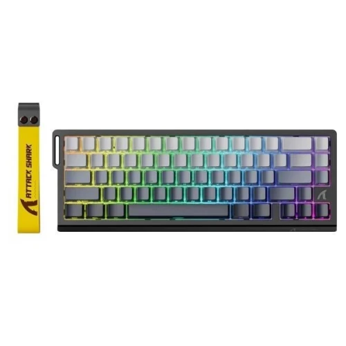 ATTACK SHARK X68 HE - CLAVIER GAMING 60% - MAGNETIC SWITCH - HALL EFFECT - RGB - USB - CONTOUR LINE - 8KHZ RAPID TRIGGER - 0.01MM - MOONLIGHT