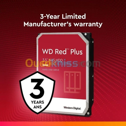 WD 6TB RED NAS - WD60EFAX - 3,5" SATA 6 Gb/S - 5400 TPM - 256 Mo - HDD