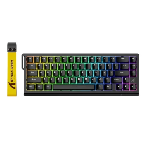 ATTACK SHARK X68 HE - CLAVIER GAMING 60% - MAGNETIC SWITCH - HALL EFFECT - RGB - USB - CONTOUR LINE - 8KHZ RAPID TRIGGER - 0.01MM