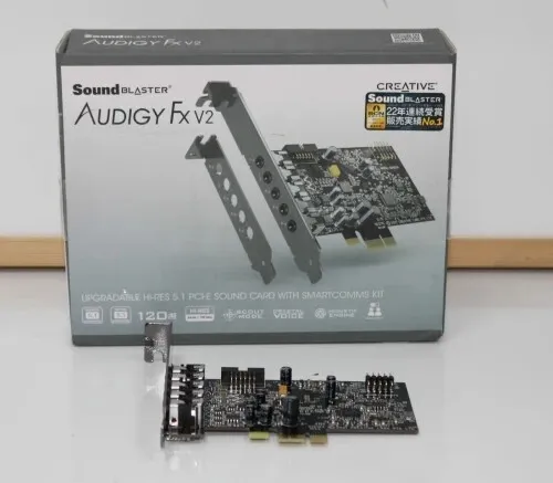 CARTE SON SOUND BLASTER AUDIGY FX V2 SB-AFXV2 - HAUTE RÉSOLUTION 24 BITS / 192 KHZ - 120 DB DNR - DAC - PCI EXPRESS