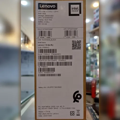LENOVO V15 G2 IJL - INTEL CORE I3-1315U - 8GB - 256 SSD - 15.6" FHD - UHD GRAPHICS - AZERTY - BLACK