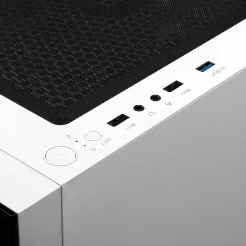  GAMDIAS TALOS E3 - BOÎTIER GAMING MOYEN TOUR - VERRE TREMPÉ - 3 x FANS ARGB - 320 mm MAX - WHITE