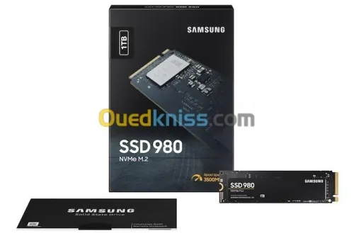 SAMSUNG 980 1TB SSD NVME M.2 - DISQUE DURE INTERNE 3500 Mo/S - PCI-E 3.0 - BLACK -