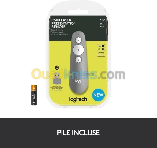 Logitech R500s - Télécommande De Présentation - 3 Boutons - 