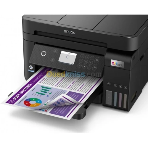 EPSON ECOTANK L6270 - IMPRIMANTE A4 - RÉSERVOIR - RECTO VERSO - WI-FI - ADF - ETHERNET - USB - BLACK