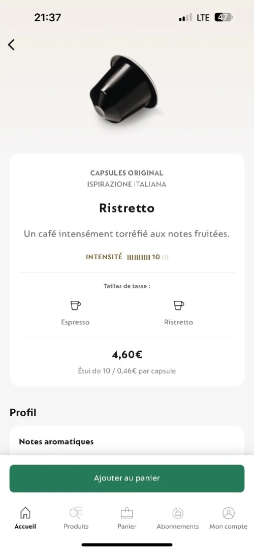 Capsules original nespresso