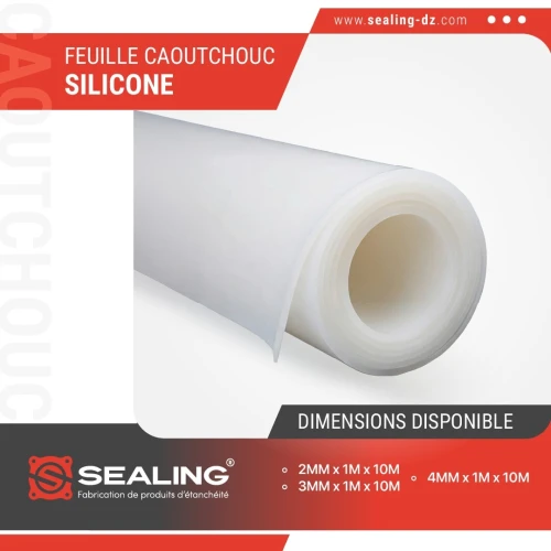 TAPIS DE CAOUTCHOUC SILICON - BLANC