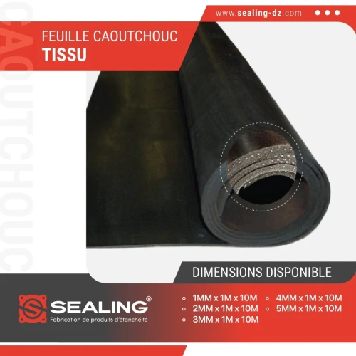 TAPIS DE CAOUTCHOUC AVEC TISSU