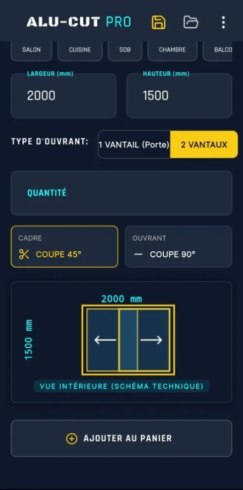 STOP PERTE D'ARGENT : Logiciel Calcul Aluminium (TPR / START / OXXO) - Optimiseur de Coupe