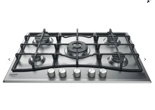  PLAQUE DE CUISSON ARISTON A GAZ INOX 5 FEUX 75 CM PCN 751
